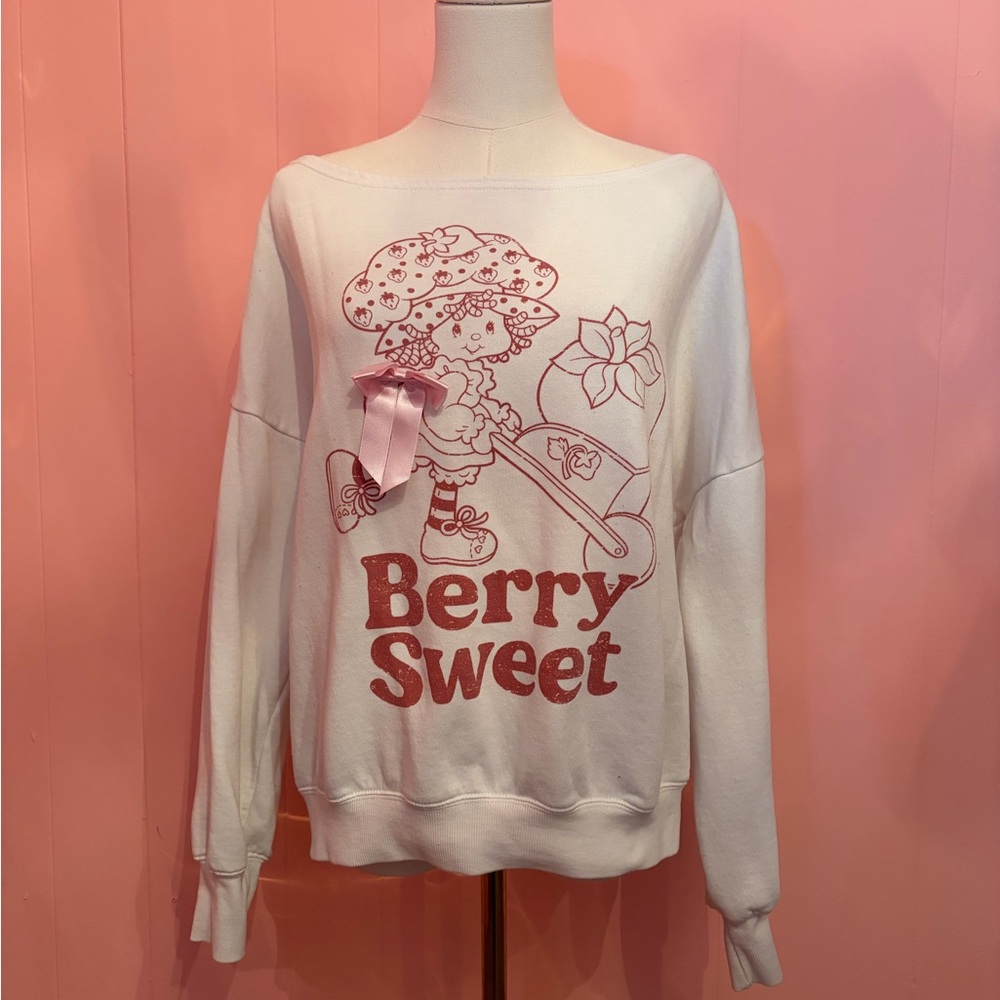 Berry Sweet Strawberry Shortcake Graphic Sweater
